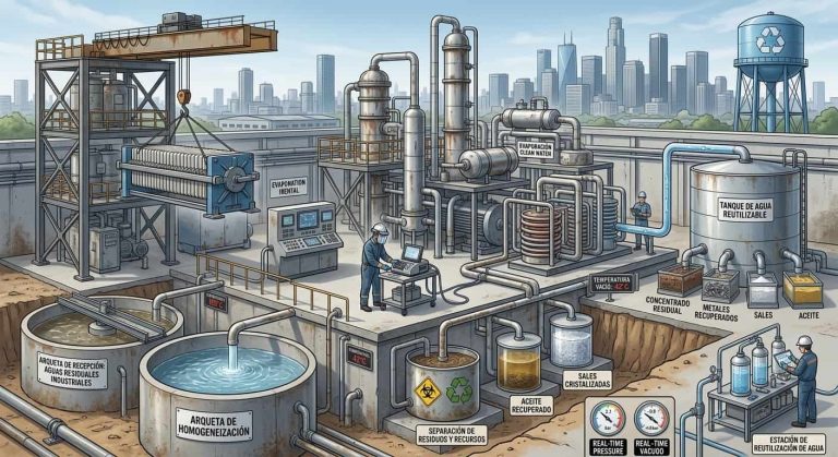 Evaporación al vacío aguas residuales industriales